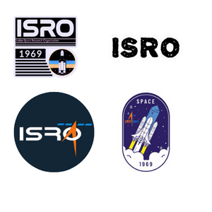 ISRO Print Sticker - Pack of 4